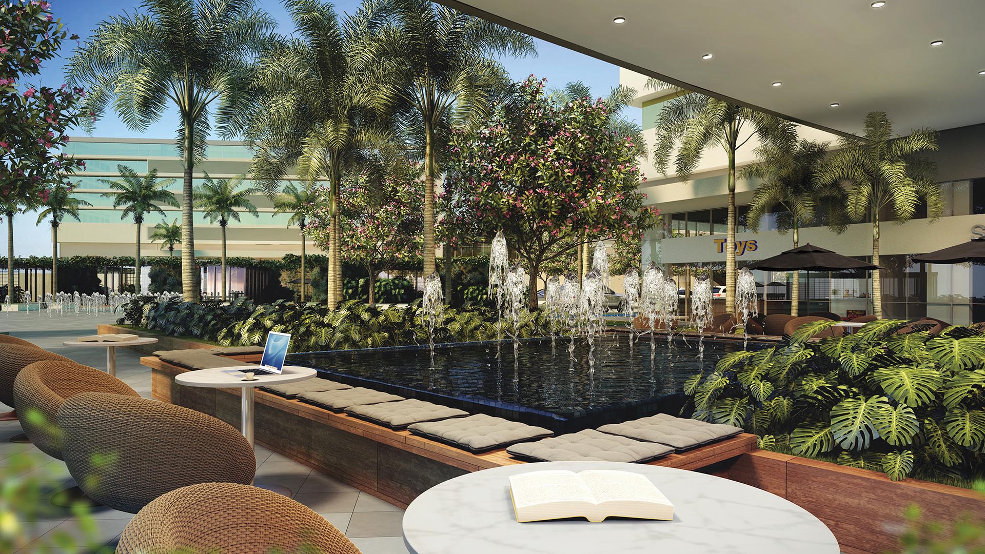 Espelho d'água do Square Corporate